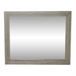 Bowery Hill Landscape Mirror with Beveled Edge in Washed Taupe and Silver