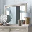 Bowery Hill Landscape Mirror with Beveled Edge in Washed Taupe and Silver