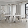 Bowery Hill Dining Table with Concrete Top and Acacia Base in Grey
