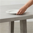 Bowery Hill Dining Table with Concrete Top and Acacia Base in Grey