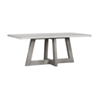 Bowery Hill Dining Table with Concrete Top and Acacia Base in Grey