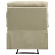 Bowery Hill Upholstered Motion Recliner in Beige Microfiber with Armrests