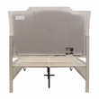 Bowery Hill Queen Faux Leather Storage Bed with LED in Champagne