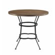 Bowery Hill Counter Height Set with Wood Top in Walnut and Black