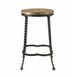 Bowery Hill Counter Height Set with Wood Top in Walnut and Black