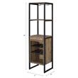 Bowery Hill Metal 1-Drawer Wine Rack with 5 Shelves in Weathered Oak