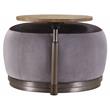 Bowery Hill Ottoman with Side Table in Antique Slate and Gray