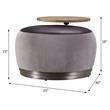 Bowery Hill Ottoman with Side Table in Antique Slate and Gray