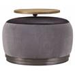 Bowery Hill Ottoman with Side Table in Antique Slate and Gray