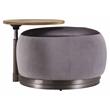 Bowery Hill Ottoman with Side Table in Antique Slate and Gray