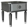 Bowery Hill Wooden End Table with Storage Drawer in Charcoal/Light Gray