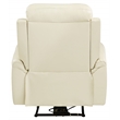 Bowery Hill Leather Power Motion Recliner in Beige with Tufted Detailing