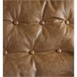 Bowery Hill Button Tufted Top Grain Leather Accent Chair in Coffee