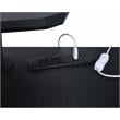 Bowery Hill Metal Frame Gaming Table with USB Port and LED Light in Black