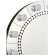 Bowery Hill Round Glass Wall Decor with Faux Crystal Diamonds