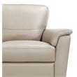 Bowery Hill Pillow Top Arm Sofa in Beige Leather with Wooden Inner Frame