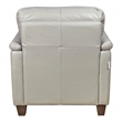 Bowery Hill Pillow Top Arm Chair in Beige Leather with Wooden Inner Frame