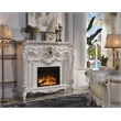 Bowery Hill Electric Fireplace with LED in Antique Pearl Finish