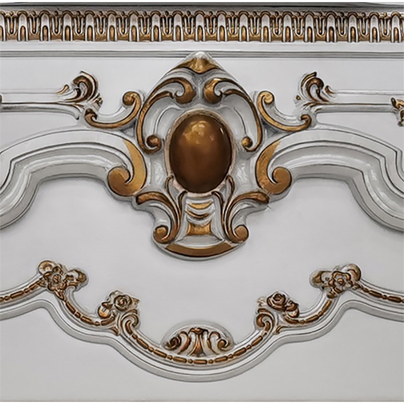 Bowery Hill Electric Fireplace with LED in Antique Pearl Finish