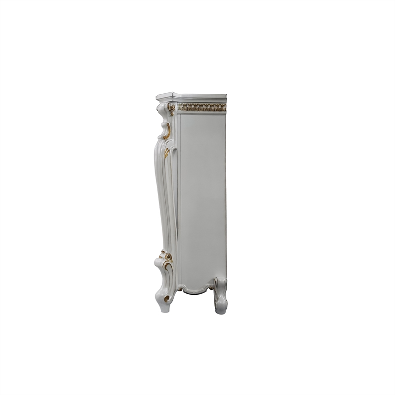 Bowery Hill Electric Fireplace with LED in Antique Pearl Finish