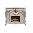 Bowery Hill Electric Fireplace with LED in Antique Pearl Finish