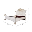Bowery Hill California King Poster Bed in Two Tone Ivory Fabric