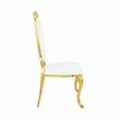 Bowery Hill Set of 2 Dining Side Chairs with Floral Design and Gold Finish