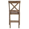 Bowery Hill Counter Height Chair Set in Tan Linen and Weathered Oak