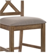 Bowery Hill Counter Height Chair Set in Tan Linen and Weathered Oak