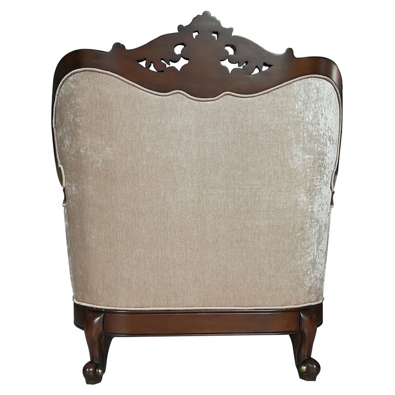 Bowery Hill European Chair with Queen Anne Legs in Dark Walnut