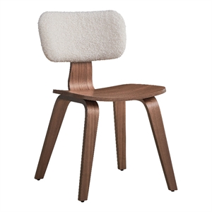 Bowery Hill 17&quot Rubberwood Side Chairs Set of 2 in White and Walnut