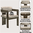 Bowery Hill Wood Side Chair with Microfiber Cushions in Light Gray