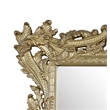 Bowery Hill MDF Ornate Mirror with Intricate Carvings in Gold Finish