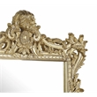 Bowery Hill MDF Ornate Mirror with Intricate Carvings in Gold Finish