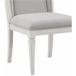 Bowery Hill Set of 2 Linen Upholstered Wingback Side Chairs in Gray