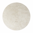Bowery Hill Round Marble Dining Table with Hexagonal Pedestal in Oak