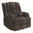 Bowery Hill Velvet Power Recliner with Lift/Heating & Massage in Brown