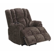 Bowery Hill Velvet Power Recliner with Lift/Heating & Massage in Brown