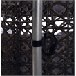 Bowery Hill Hanging Patio Chair with Stand Synthetic Wicker Gray Finish