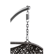 Bowery Hill Hanging Patio Chair with Stand Synthetic Wicker Gray Finish