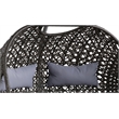 Bowery Hill Hanging Patio Chair with Stand Synthetic Wicker Gray Finish