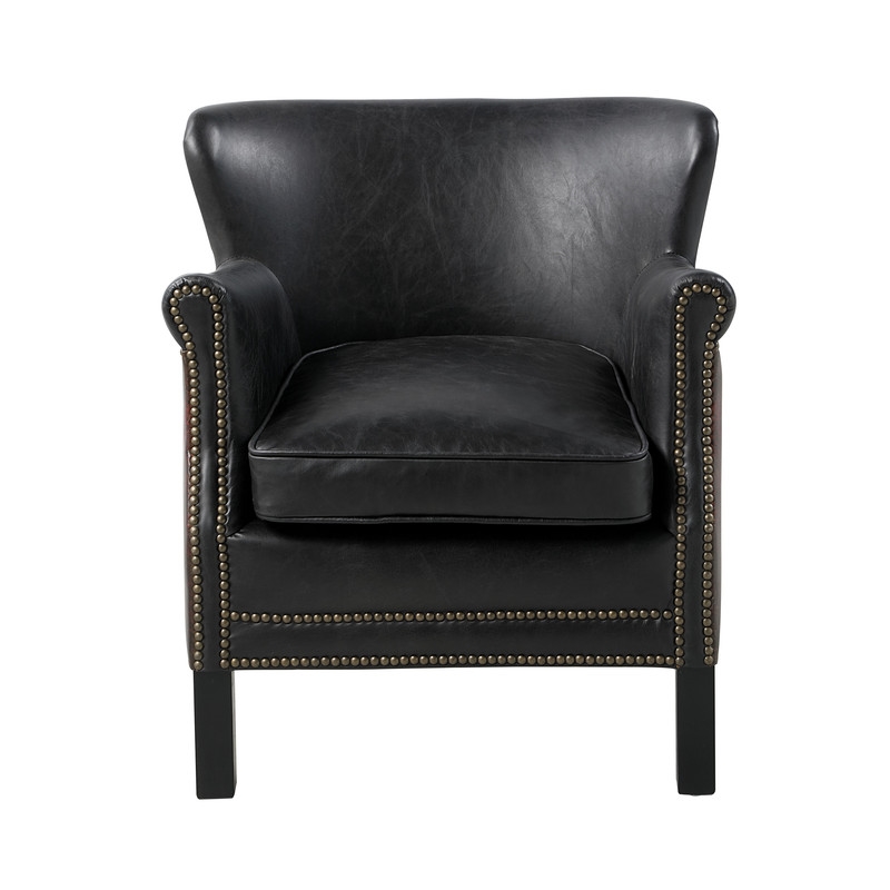 Bowery Hill Chair with Solid Metal Construction in Antique Slate