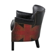 Bowery Hill Chair with Solid Metal Construction in Antique Slate