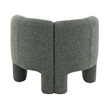 Bowery Hill Accent Chair in Green Tweed with Sculptural Design