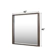 Bowery Hill Mirror with Wooden Frame in Brown Oak Finish and Clean Lines