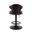 Bowery Hill Adjustable Swivel Chair in Antique Slate Leather