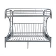 Bowery Hill Twin Over Full/Futon Metal Bunk Bed in Silver Finish