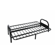 Bowery Hill Adjustable Futon Frame in Black Metal for Full-Size Mattress