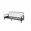 Bowery Hill Adjustable Futon Frame in Black Metal for Full-Size Mattress