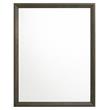 Bowery Hill Horizontal Dresser Mirror with Wooden Frame in Gray